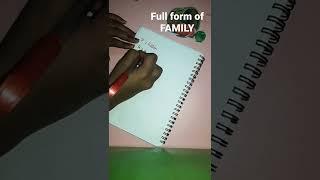 Full Form of #family #familyshorts  #youtubeshorts #shorts  #Ayushi art and crafts