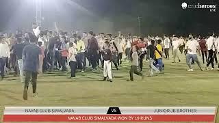 Live Cricket Match | Navab Club Simalvada vs Junior Jb Brother | 18-Jun-24 09:38 PM 10 | Shree Ram T