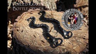 Forged Kraken Bottle Opener fun easy beginner blacksmith DIY video, Step by step blacksmith project