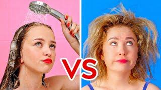 PROBLEMAS DE CABELLO LARGO VS. CORTO || Situaciones incómodas por 123 GO!