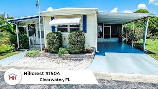 Upgraded 1 Bed 1 Bath Mobile Home For Sale in Clearwater, FL Hillcrest Lot 1504