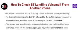 How To Forward Calls From BT Landline To Cell Phone