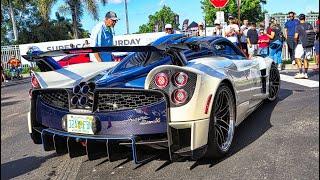 100+ SUPERCARS ARRIVING - Lamborghini Revuelto, Pagani Huayra BC, Ferrari 812 - SUPERCAR SATURDAYS