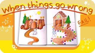  Illustration + How to NOT make a Gingerbread House  // SKETCHBOOK SESSION