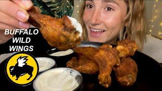 ASMR Buffalo Wild Wings mukbang | crispy eating sounds