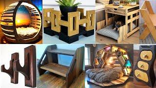 Wood furniture, wooden decorative pieces and outdoor wooden structures as woodworking project ideas