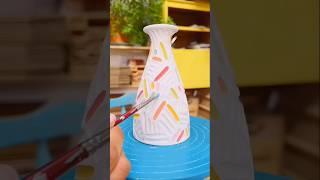 “DIY Colorful Vase  | Perfect Home Decor Idea!”  #DIY #VaseArt