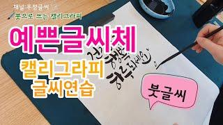 예쁜글씨체 캘리그라피 글씨연습 붓글씨