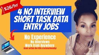  4 No-Interview Data Entry Jobs You Can Start NOW! (Easy Money!) 