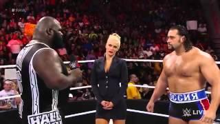 Mark Henry confronts Attack Rusev WWE RAW HD 06/09/14