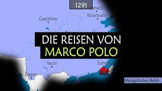 Die Reisen von Marco Polo - Zusammenfassung auf einer Karte