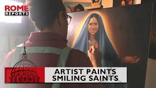Portuguese artist paints smiling saints  “No one wants to follow miserable people”