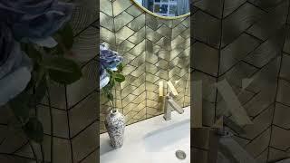 Which bathroom do you like? Let me know, I will help you to make it. #walldecor #mosaic #bathroom