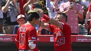 Taylor Ward, Mike Trout, and Shohei Ohtani hit back-to-back-to-back homers!