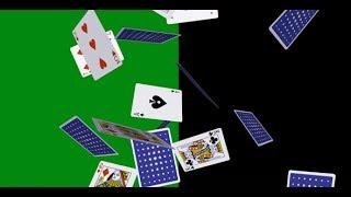 Playing Poker Cards - Vertical Flying Loop - 3D Animation