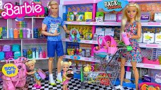 Barbie & Ken Doll Family School Supply Shopping