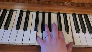 C major chord inversions - left hand