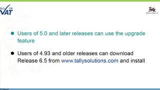 Upgrade to Tally.ERP 9 Release 6.5 | By Urs Ravi Telugu | Secunderabad