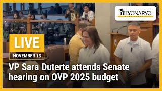 VP Sara Duterte attends Senate hearing on OVP 2025 budget