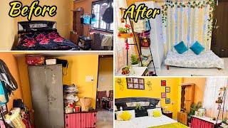 Middle Class Indian Bedroom Makeover in low Budget|Extreme Bedroom Makeover