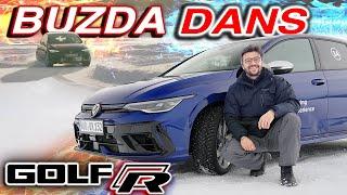 VW Golf R’ı Çivili Lastikle Donmuş Gölde Kullandım!