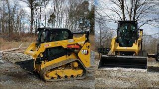 CAT 259D3 Compact Track loader (CTL) Skid Steer grading gravel driveway