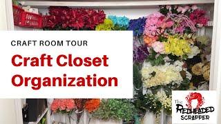 Craft Closet Organization | Craftroom Clean up | Dollar Tree Organization