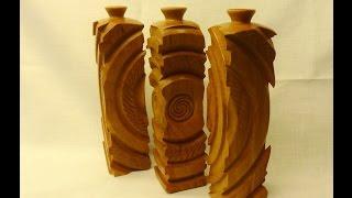 woodturning multy axis vases