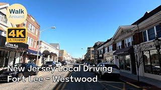 【4K60】 New Jersey Local Driving: Fort Lee - Westwood