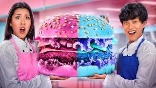 Blue VS Pink Food Challenge | AU