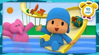 POCOYO in ENGLISH - Playing in the Swimming Pool [90 min] Full Episodes |VIDEOS & CARTOONS for KIDS