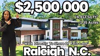 Luxury New Construction Home| Elegant | Close To Shore of Falls Lake | Floating Stair Case|