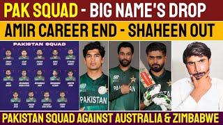 Pakistan Squad Against Australia & Zim | No Amir, Shaheen, Imad, Shadab, Iftikhar Big Name's Out