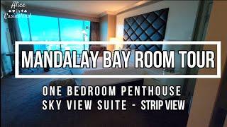 Mandalay Bay Room Tour - One Bedroom Penthouse Sky View Suite - Strip View