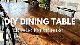 DIY Rustic Farmhouse Dining Table | Beginner Friendly DIY Project