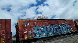 Great look at a mixed freight train