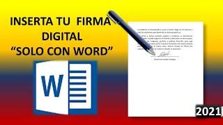 COMO HACER UNA FIRMA DIGITAL EN WORD DE FORMA FACIL