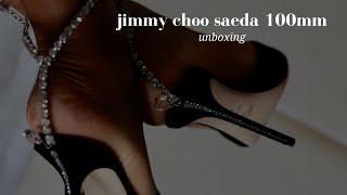 JIMMY CHOO SAEDA POPULAR DESIGNER LUXURY SHOE UNBOXING 2022 MY DREAM HEELS