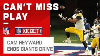 Big Man INT! Cam Heyward Ends Giants 19-Play Drive