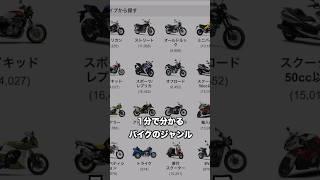 1分で分かる「バイクのジャンル」#shorts