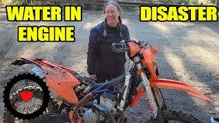 Oregon Dual Sport Ride in January - What To Do If Your Motorcycle Ingests Water While Trail Riding