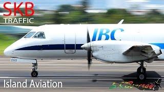 Saab 340 departures !!! IBC Airways - Seaborne Airlines @ St. Kitts Airport