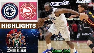 Los Angeles Clippers vs Atlanta Hawks 2nd QTR Game Highlights | NBA Season Jan 4, 2025