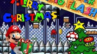 Super Mario Flash 3 Custom Level: Mario's Road To Christmas!