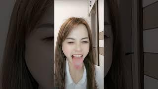 amazing long tongue chinese woman live edit