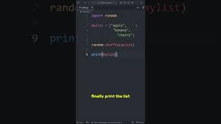 Master the Magic of Python's Shuffle Function #coding #programming #python