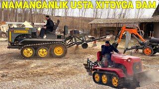 MANA YANGILIK MINI BULLDOZER TRAKTOR JUGULI MATORDAN NAMANGANLIK USTA YASADI