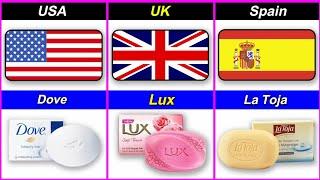 Top 42 soap brands from different countries. Pure data comparison