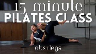 15 MIN PILATES ABS + LEGS | no repeat, no equipment | plus size workout