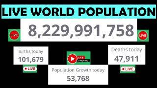  Live World Population Counter | Real-Time Global Stats | LIVE STREAMING